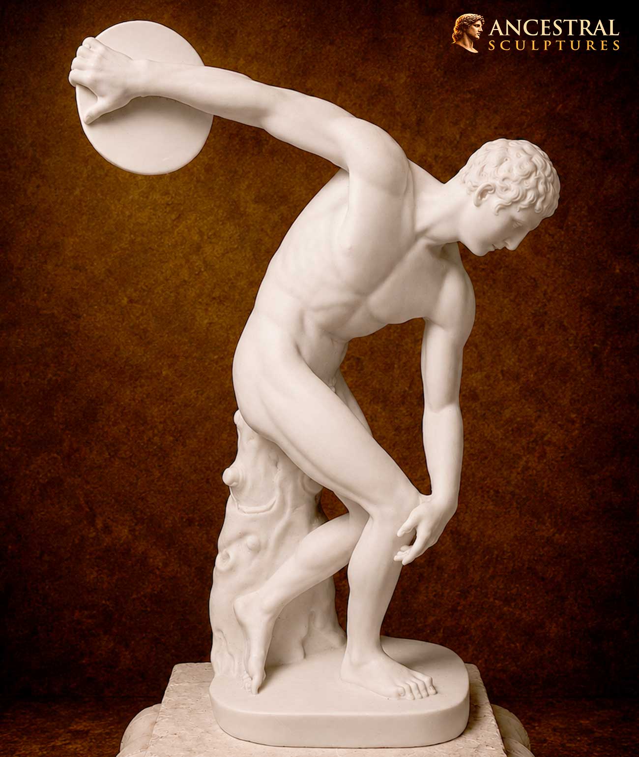 Discobolus by Myron Sculpture – British Museum Historical Representation | Ancient Greek Athletic Masterpiece