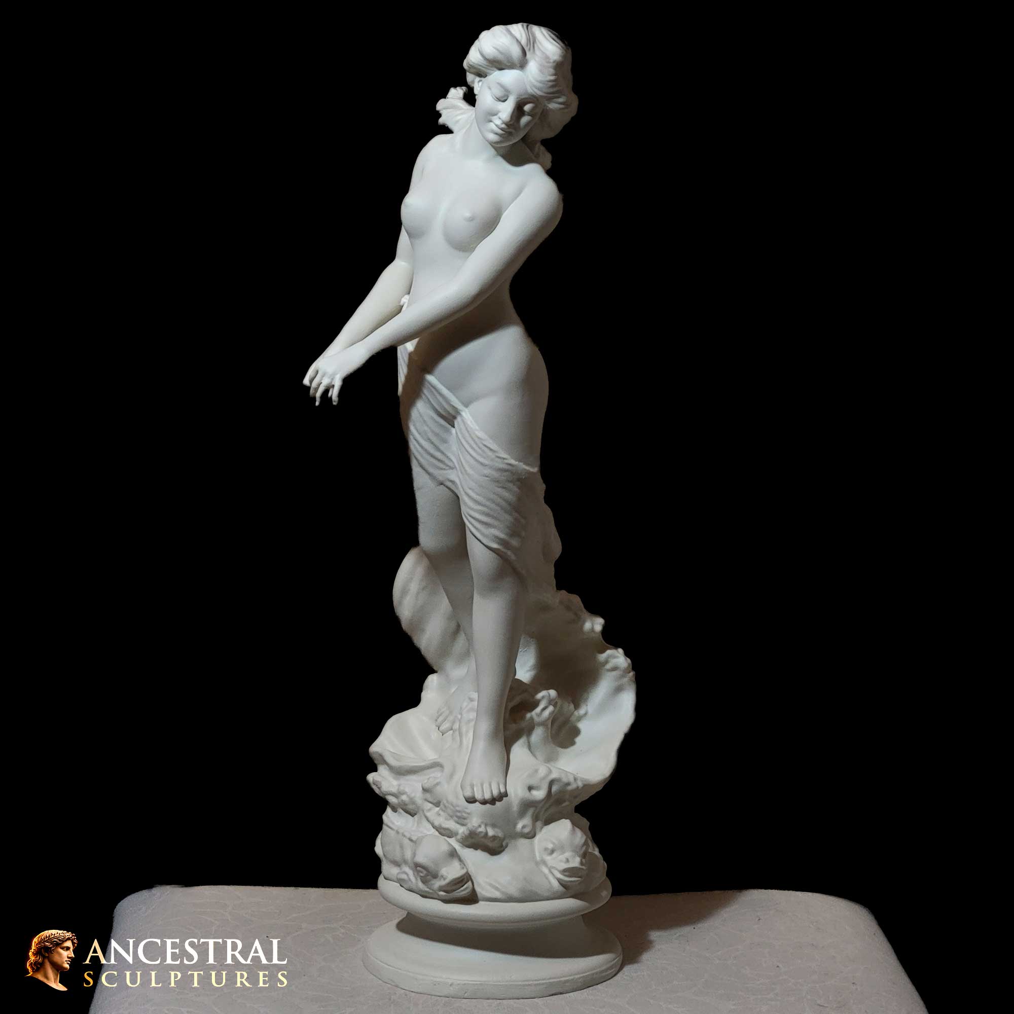 Birth of Venus Sculpture Ildebrando Bastiani | Classical Venus Statue Replica | Roman Mythology Art | Museum Style Resin Figure Decor - Imagen 4