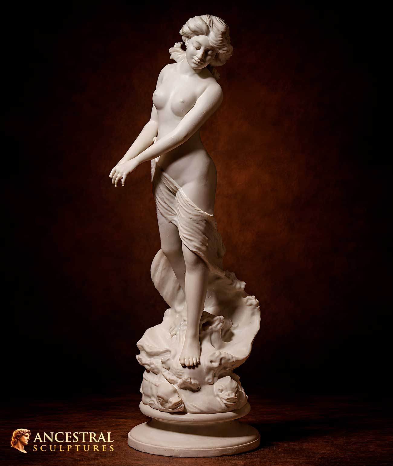 Birth of Venus Sculpture Ildebrando Bastiani | Classical Venus Statue Replica | Roman Mythology Art | Museum Style Resin Figure Decor