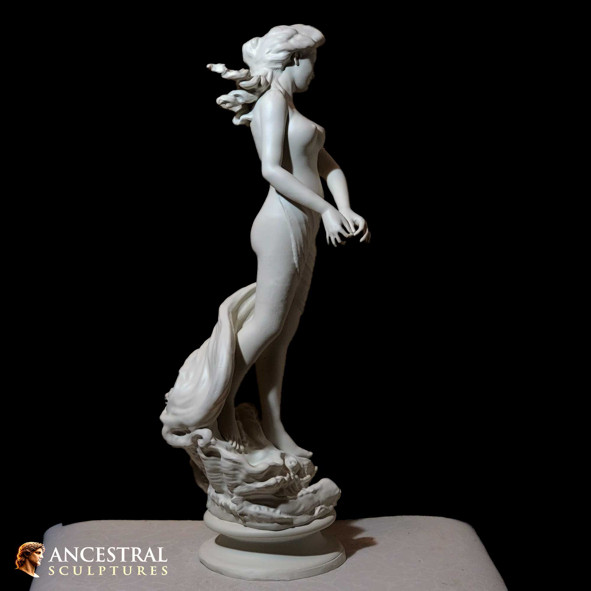 Birth of Venus Sculpture Ildebrando Bastiani | Classical Venus Statue Replica | Roman Mythology Art | Museum Style Resin Figure Decor - Imagen 2