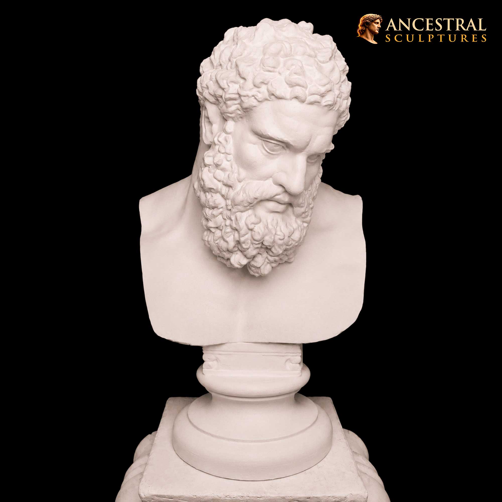 Bust of the Farnese Hercules – Historical Reconstruction of the Legendary Hero by Glykon | Hand-Finished Classical Artwork - Image 2
