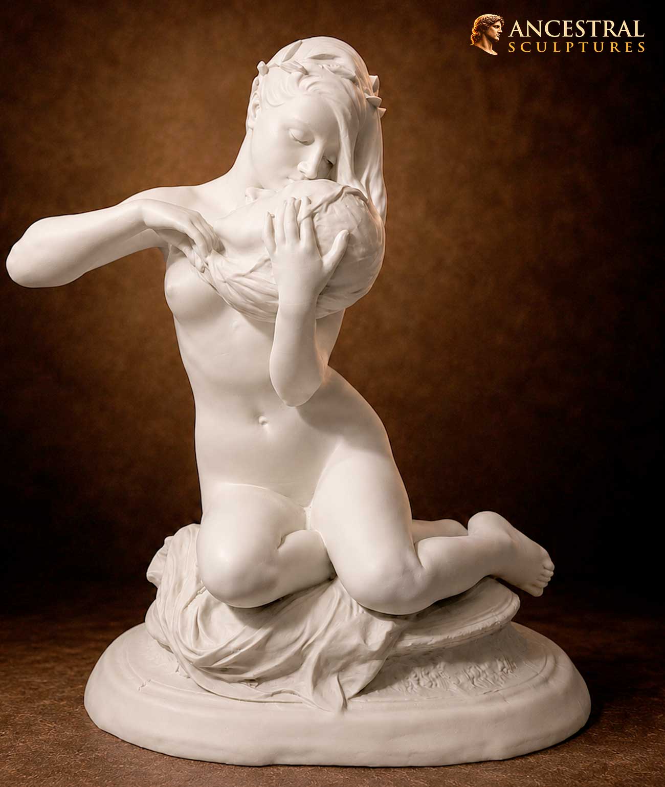 André Chénier’s Muse Sculpture – Historical Representation by Denys Puech | Romantic French Art