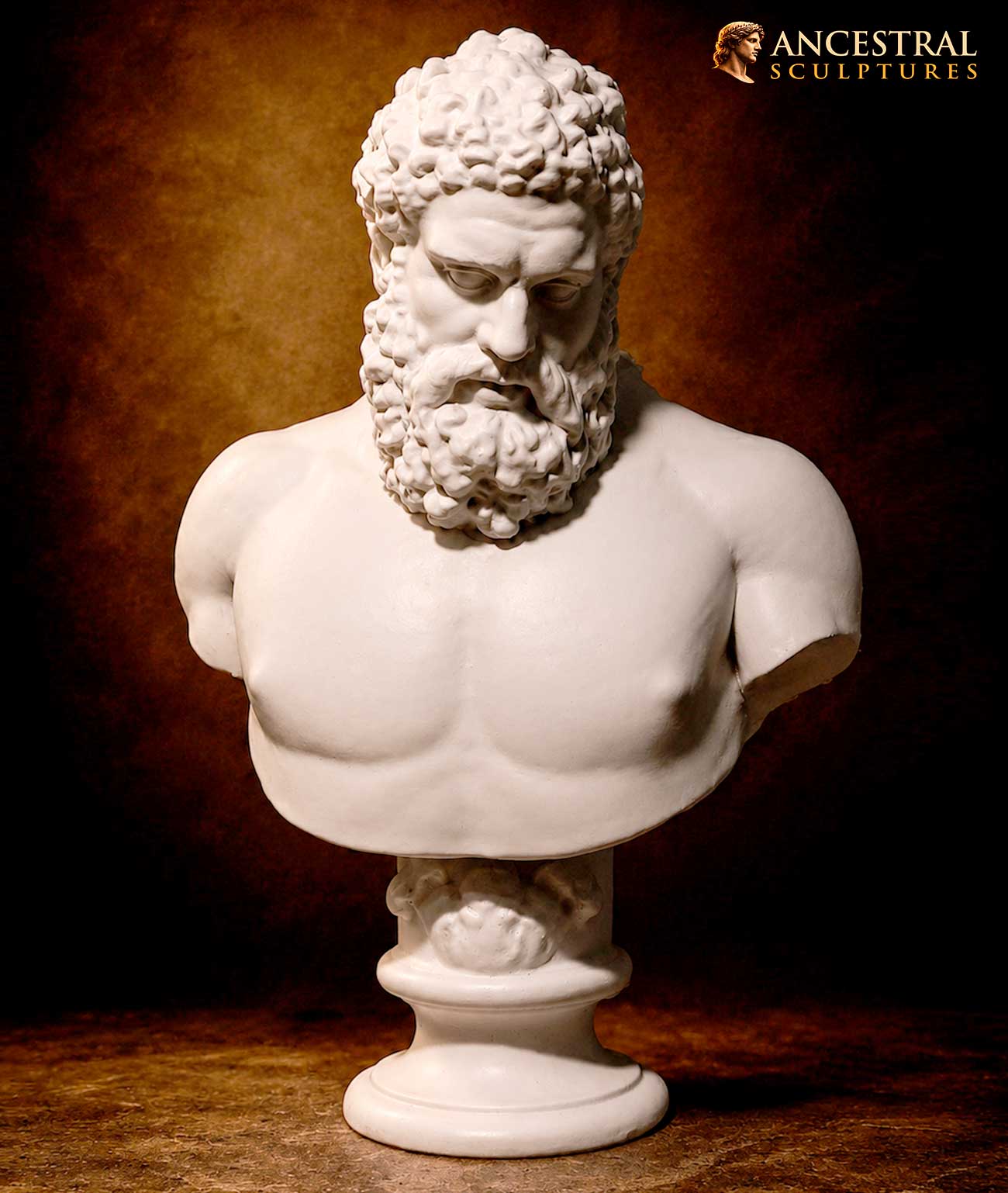 Farnese Hercules Bust Sculpture – Historical Representation of Heracles | Classical Greek and Roman Art