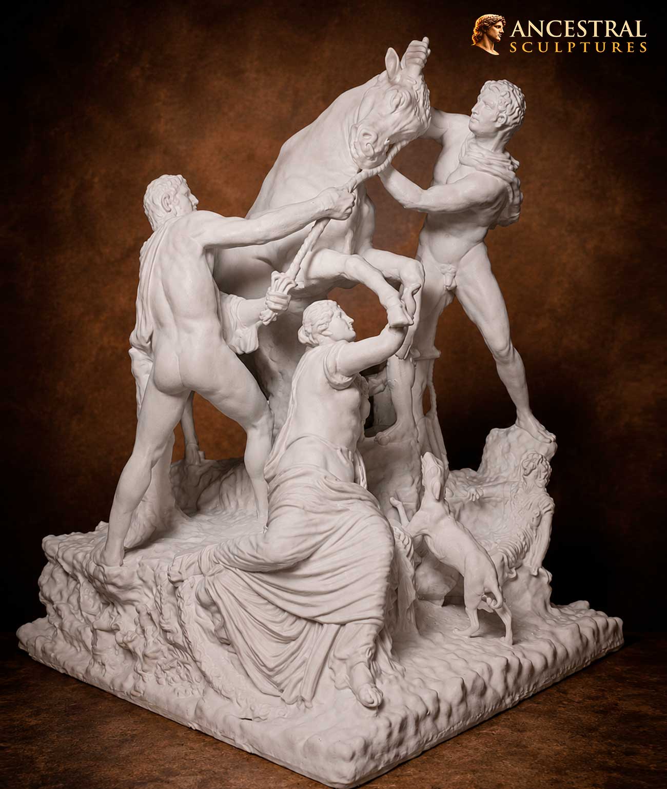 Farnese Bull Sculpture | Monumental Hellenistic Masterpiece | Dirce Punishment Group | Museum-Quality Classical Art