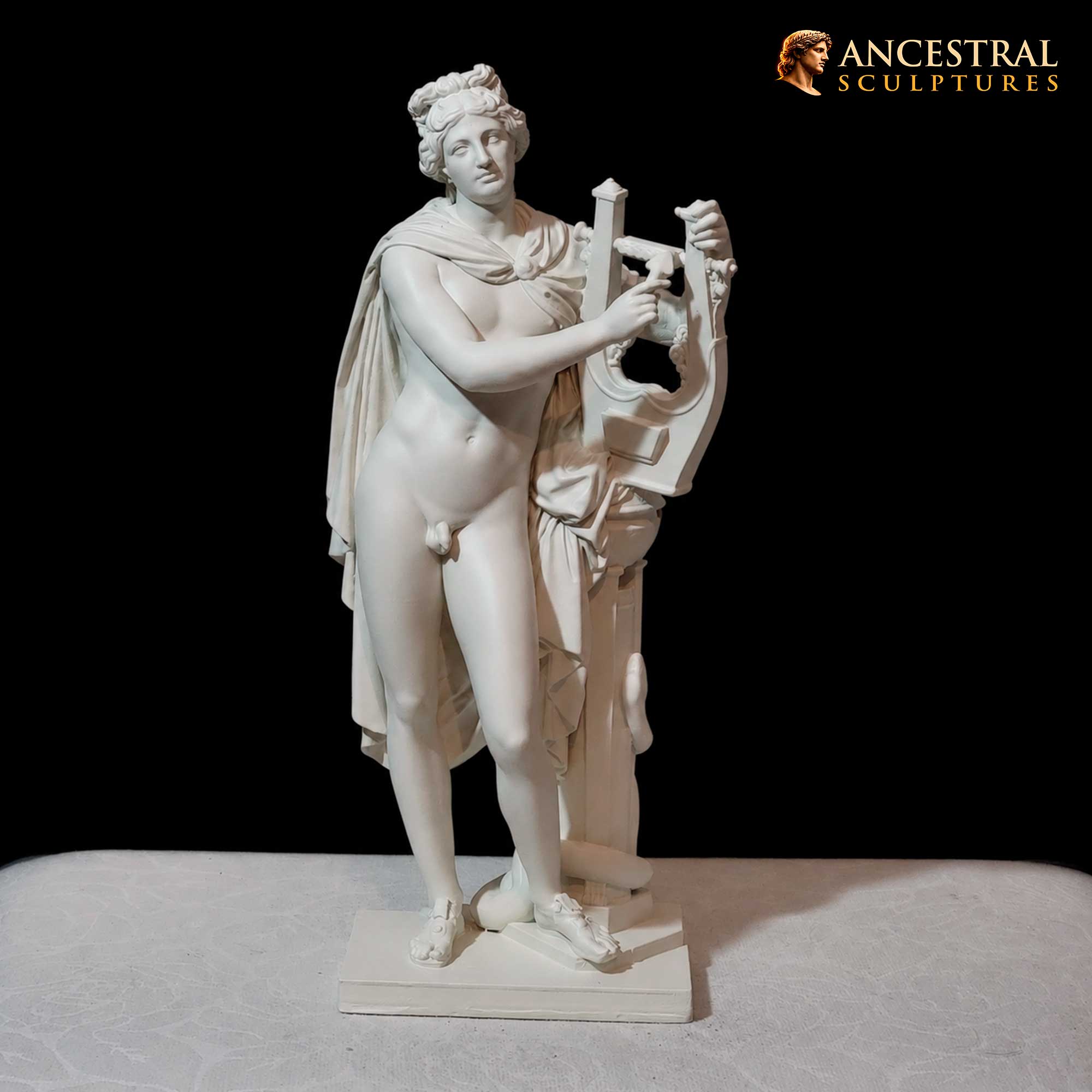 Apollo Kitharoidos Sculpture – Classical Greek God Apollo Statue – Museum Style Art by Bengt Erland Fogelberg - Image 2