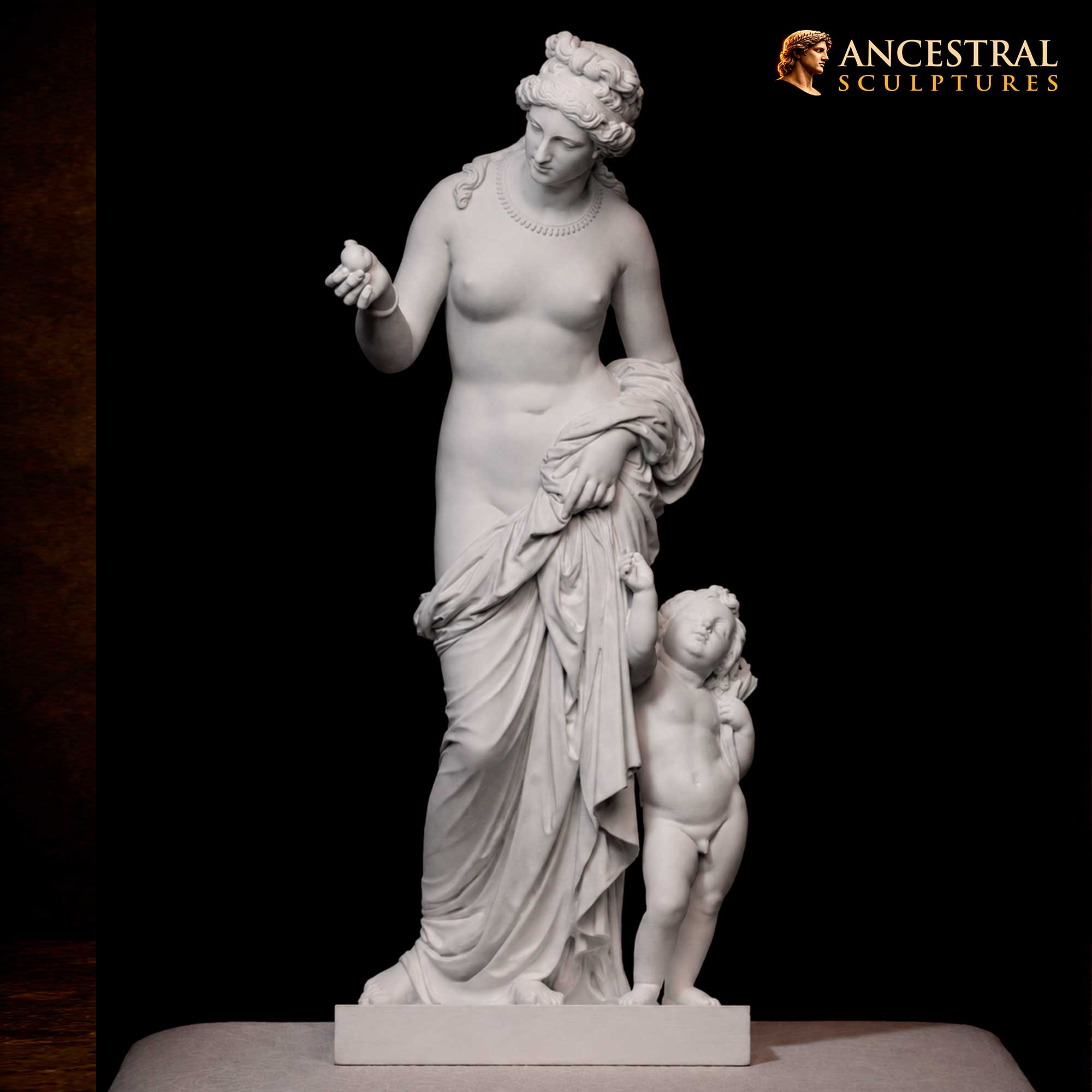 Venus and the Apple of Discord Sculpture – Historical Representation of Bengt Erland Fogelberg – Greek Mythology Artwork - Image 2