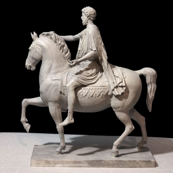 Marcus Aurelius Equestrian Statue Marble Effect | Ancient Roman Sculpture | Classical Roman Art | Historical Horse Statue Replica - Imagen 4