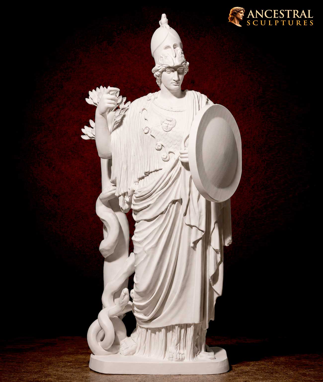Athena Cesarini Statue | Classical Greek Athena Sculpture with Cista and Erichthonius