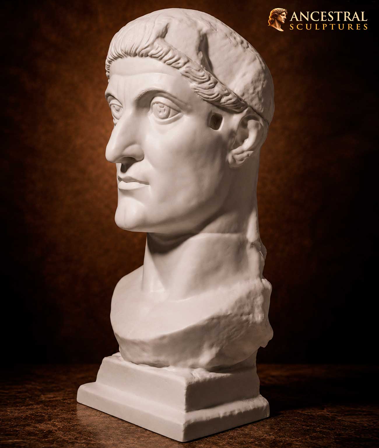 Colossal Head of Constantine | Historical Representation of the Roman Emperor | Ancient Roman Imperial Sculpture
