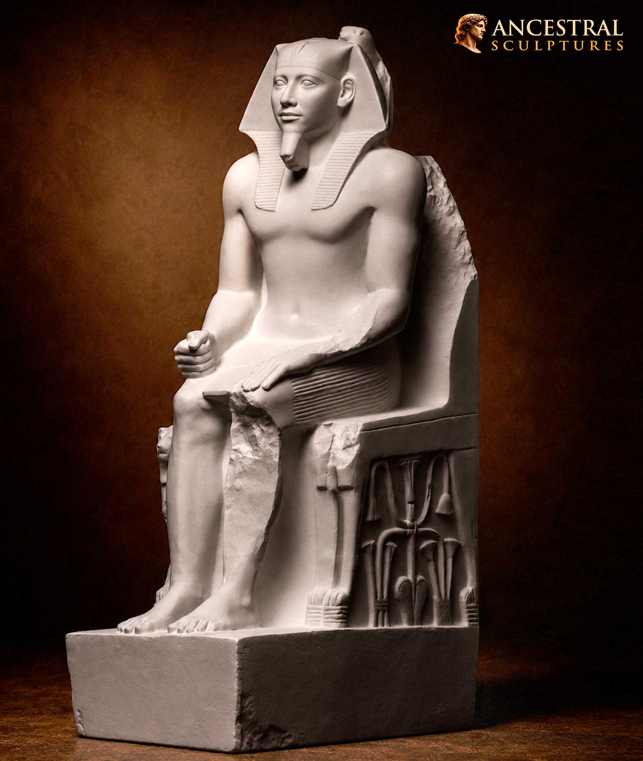 Pharaoh Khafre Statue | Ancient Egyptian Sculpture | Old Kingdom Pharaoh Art | Cairo Museum Masterpiece