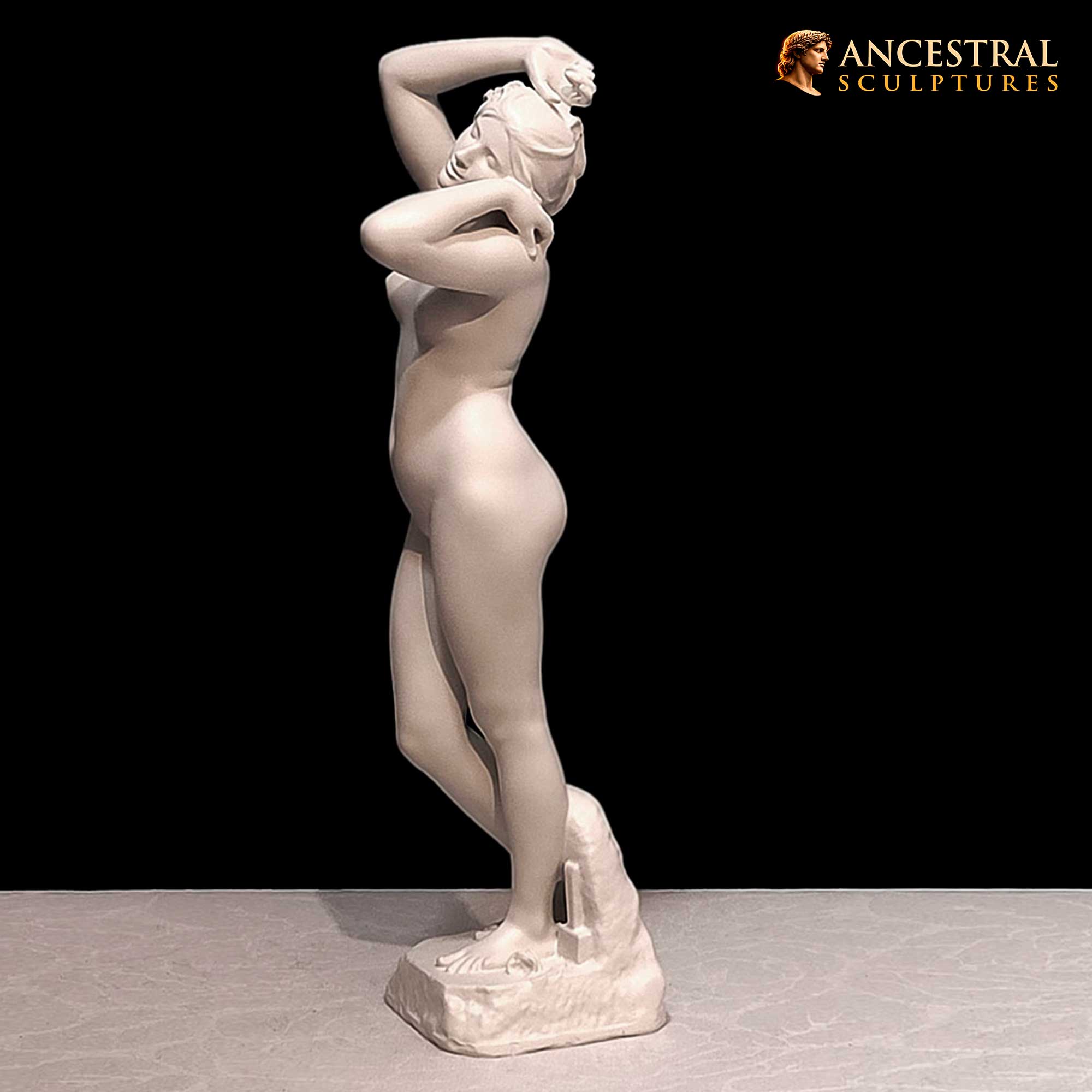 Le Réveil Galatea Sculpture – Laurent Marquest French Classical Female Statue – Museum Style Art Nouveau Decor - Image 3