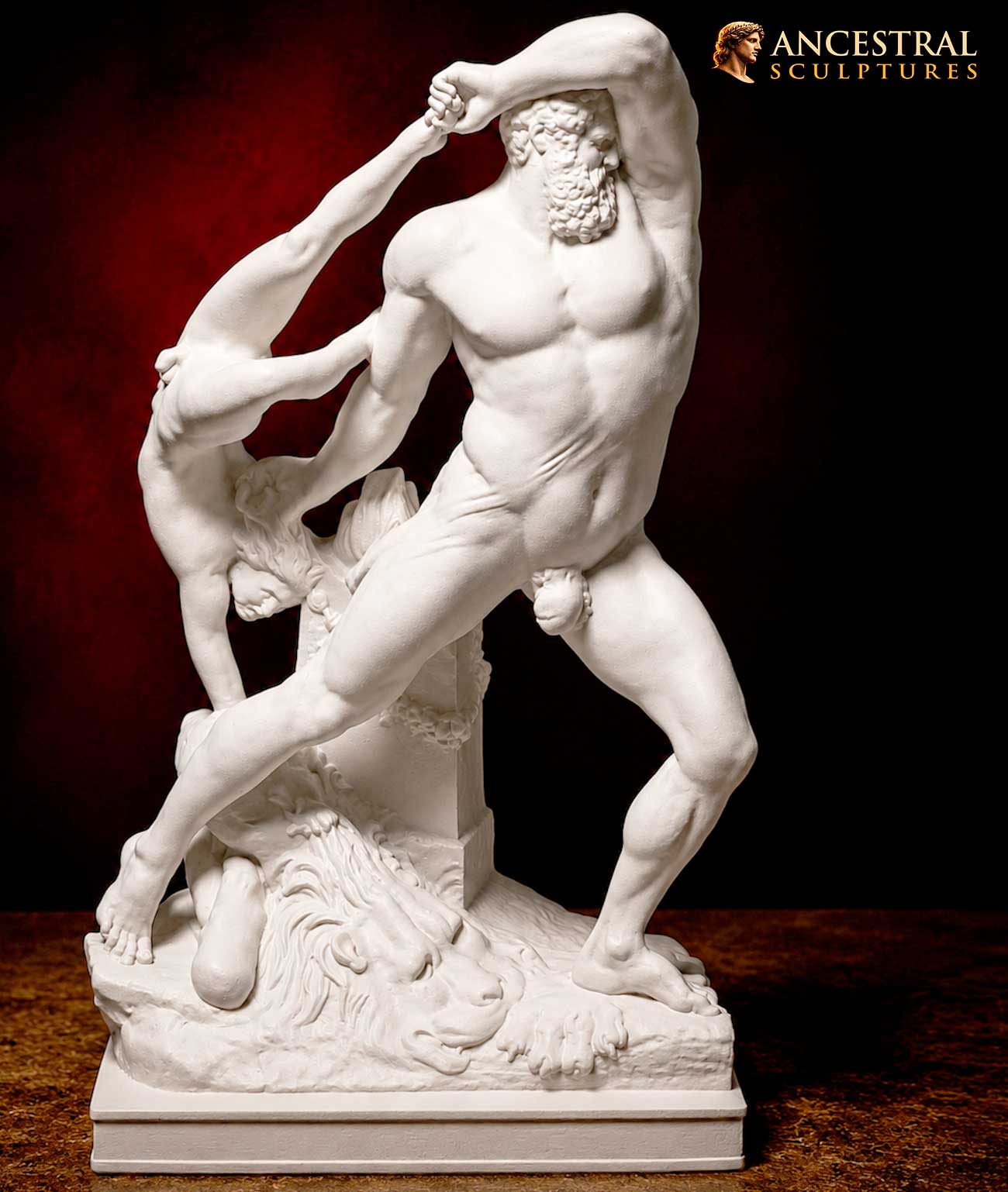 Hercules and Lichas Sculpture – Antonio Canova Greek Mythology Statue – Museum Style Classical Resin Artwork