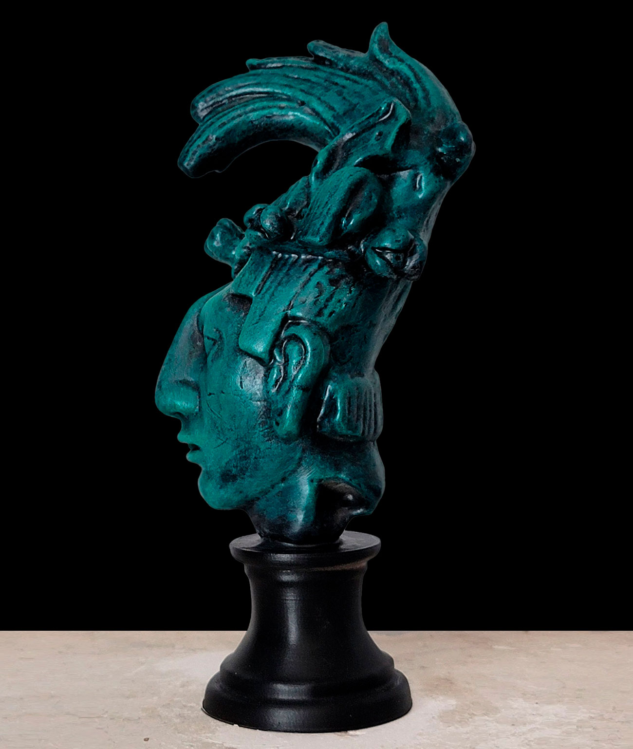 Pakal the Great Bust – Palenque Maya King Sculpture Replica | Ancient Mayan Head Statue | Resin Collectible Art Home Decor