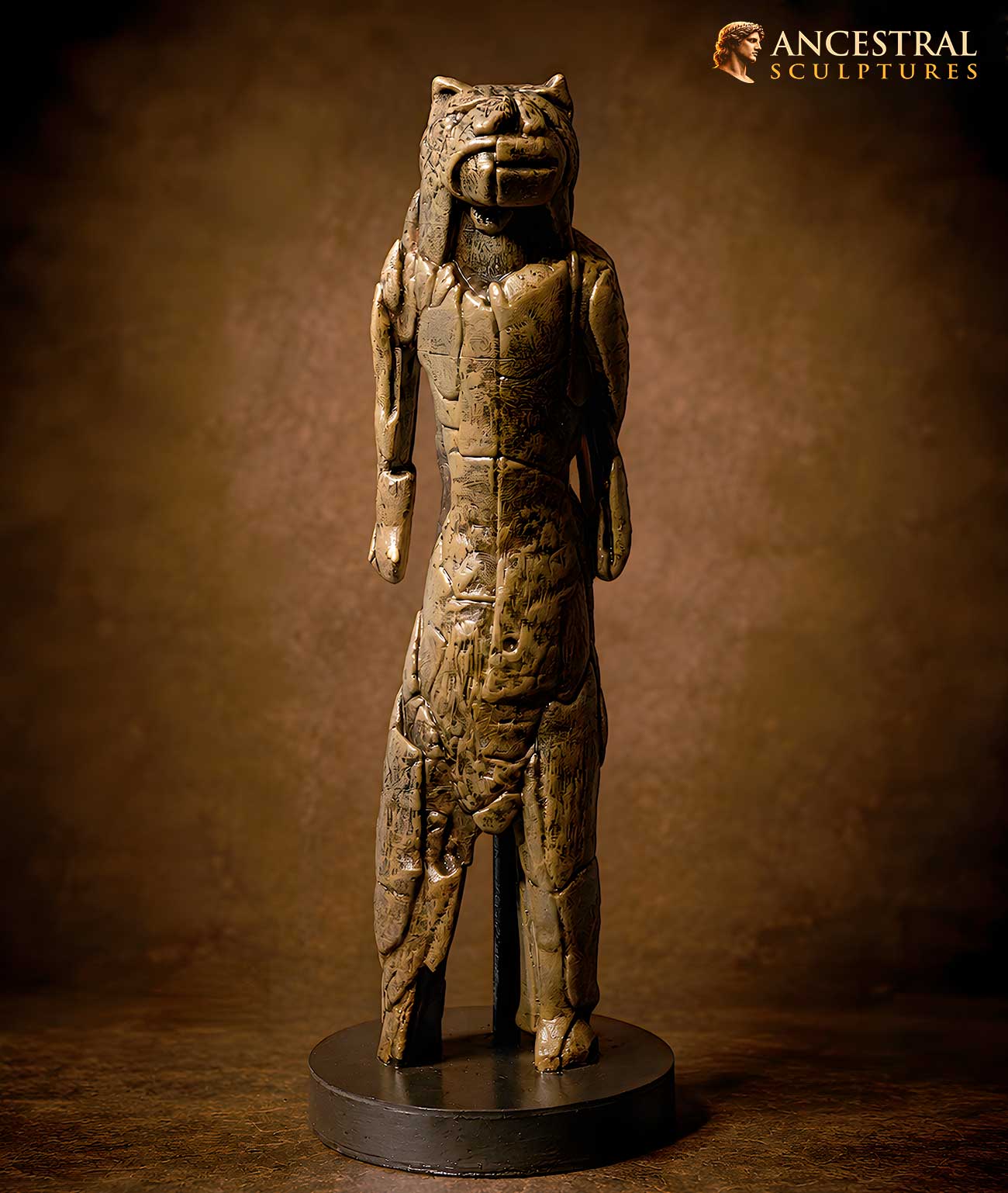 Lion Man of Hohlenstein-Stadel | Paleolithic replica in resin | Prehistoric sculpture, cave art, mythical figure, museum reproduction