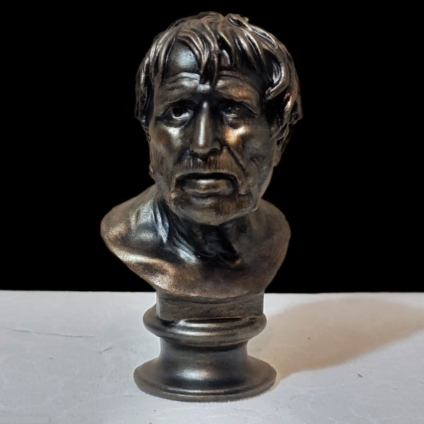 Pseudo-Seneca Bust | Hesiod Portrait 45 cm | Exact Replica in High-Quality Resin with Bronze Finish - Imagen 2