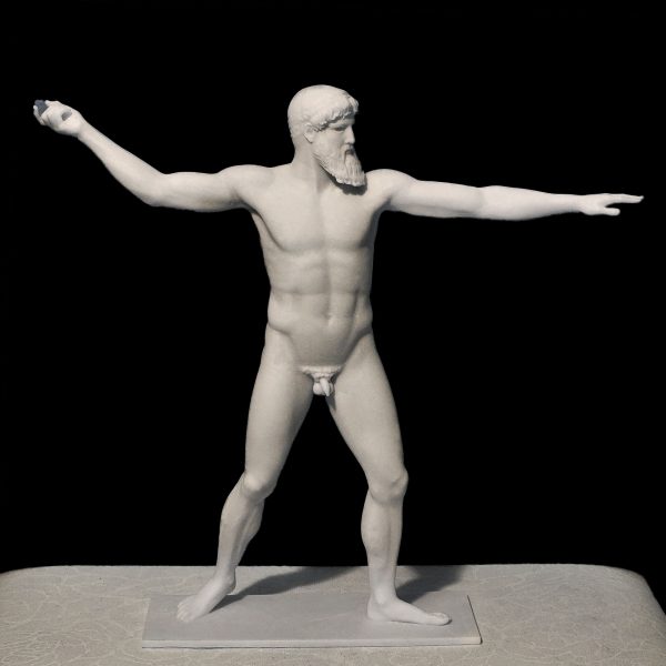 Zeus Poseidon Artemision Statue | Greek Classical Sculpture in White Resin Finish | Handmade Mythological Art Replica - Imagen 2