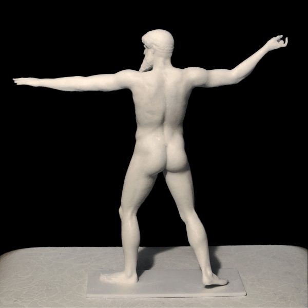 Zeus Poseidon Artemision Statue | Greek Classical Sculpture in White Resin Finish | Handmade Mythological Art Replica - Imagen 3