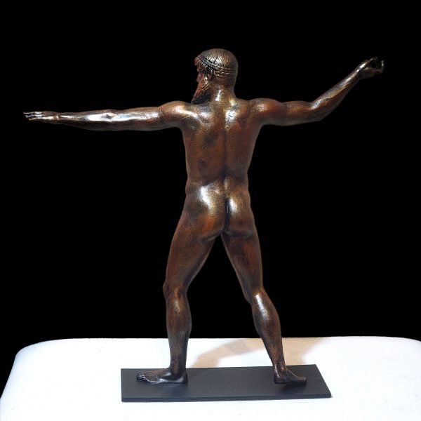 Zeus Poseidon Artemision Statue | Greek Classical Sculpture in Resin Bronze Finish | Handmade Mythological Art Replica - Imagen 2