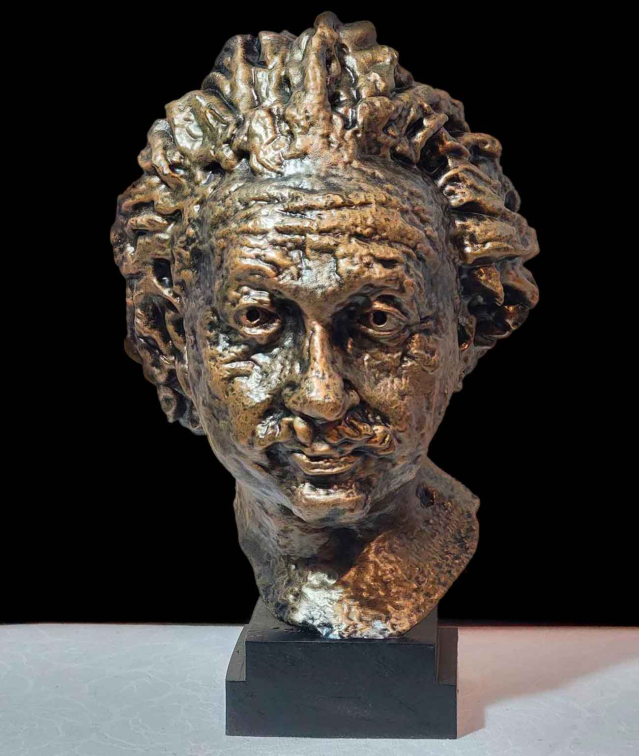 Albert Einstein Bust by Jacob Epstein | Modernist Sculpture Portrait | Museum Style Resin Bust. Exact replica