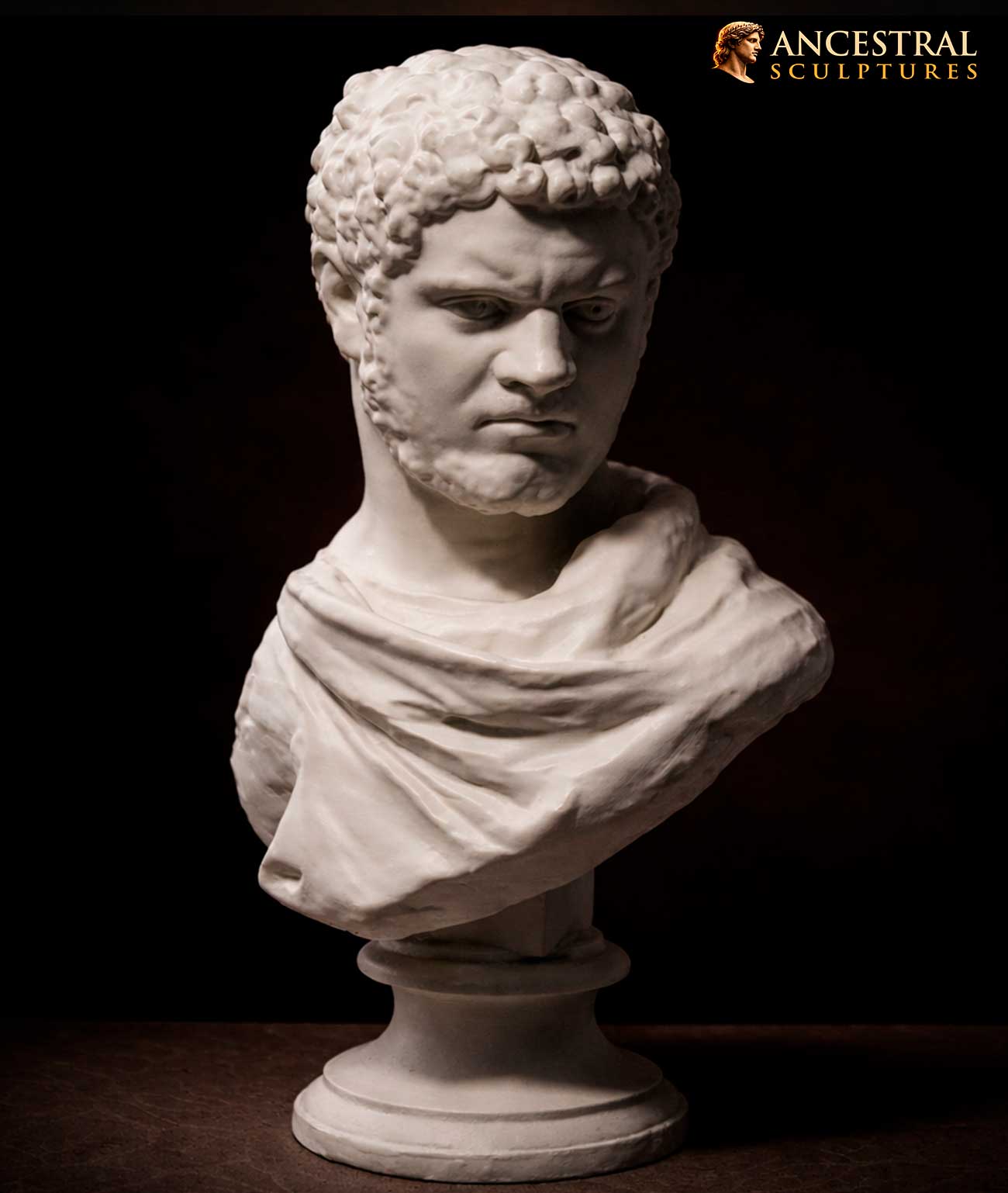 Emperor Caracalla Bust – Roman Imperial Portrait Sculpture | Museum-Grade Resin | Classical Antiquity Art
