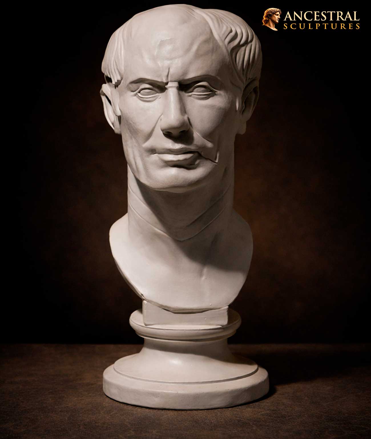 Julius Caesar Tusculum Bust Roman Sculpture High Quality Resin Marble Style Ancient Rome Decor Classical Museum Art Replica