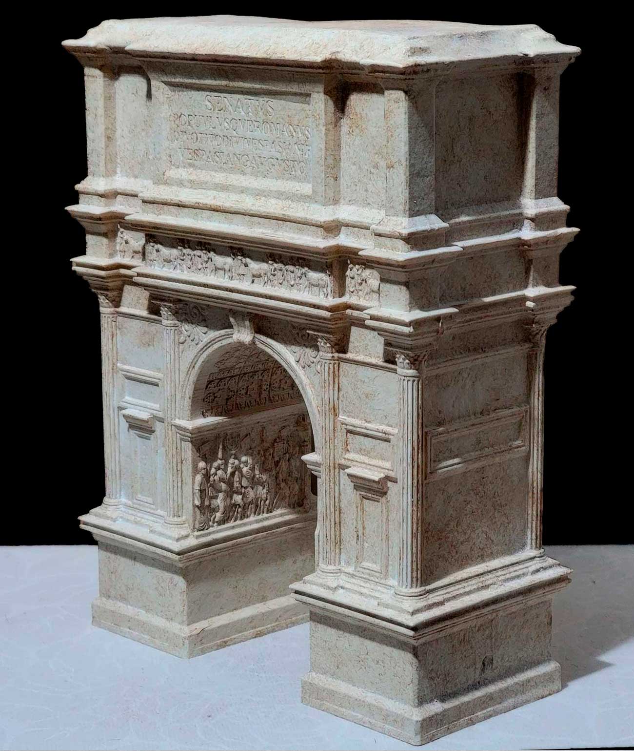Arch of Titus Replica – Roman Triumphal Arch – Ancient Rome Architectural Model – Resin - Miniature Classical Sculpture – Ancestral finish