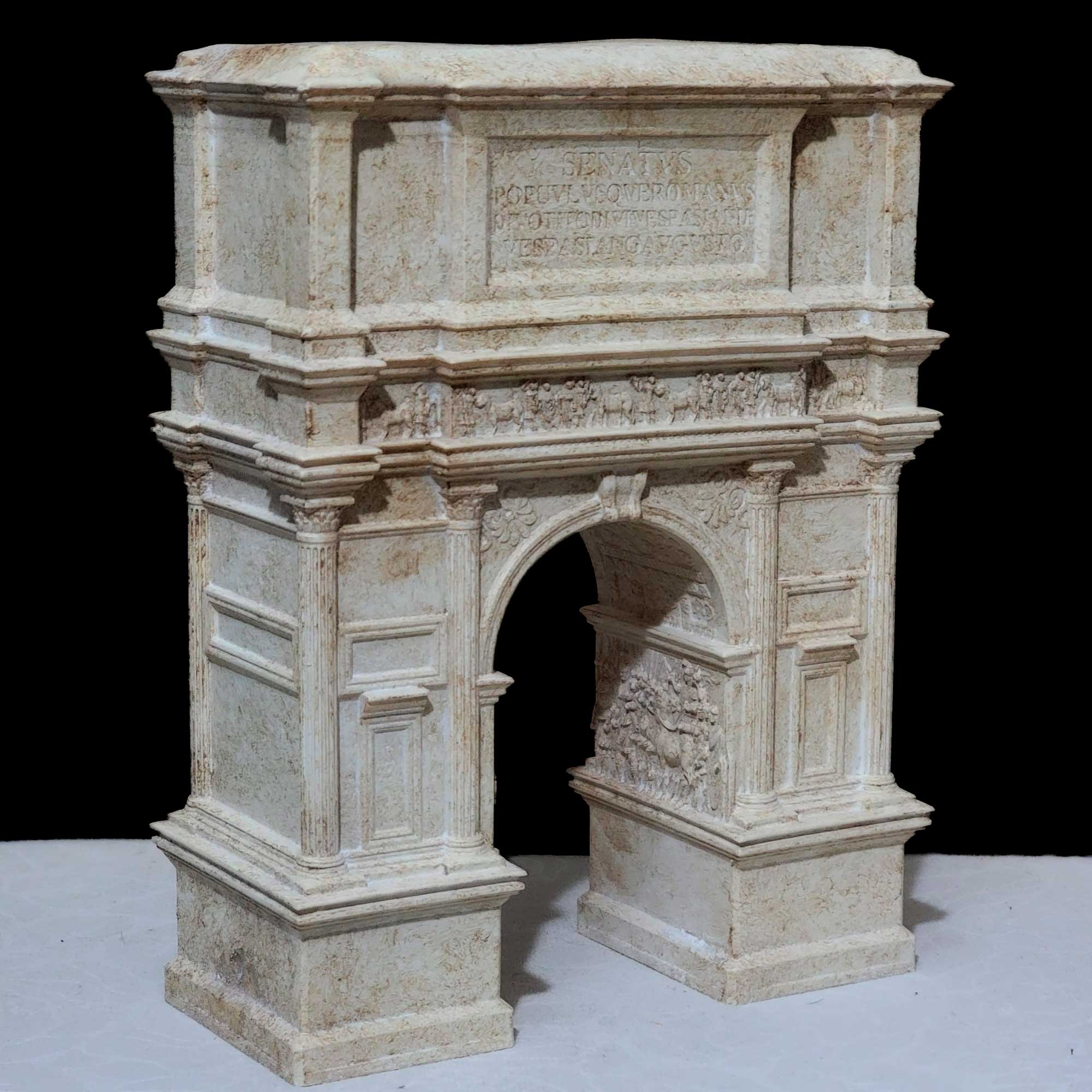 Arch of Titus Replica – Roman Triumphal Arch – Ancient Rome Architectural Model – Resin - Miniature Classical Sculpture – Ancestral finish - Image 4
