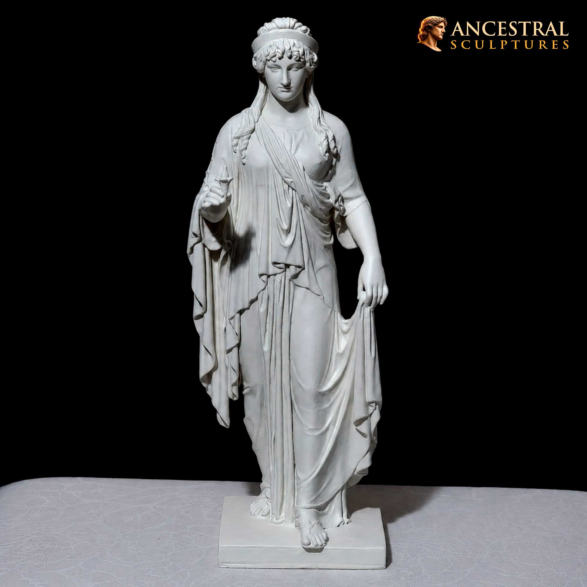 Elpis Goddess of Hope Sculpture – Neoclassical Greek Female Statue – Thorvaldsen Art - Image 3