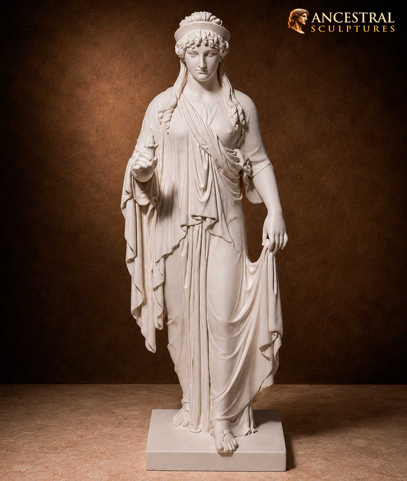 Elpis Goddess of Hope Sculpture – Neoclassical Greek Female Statue – Thorvaldsen Art