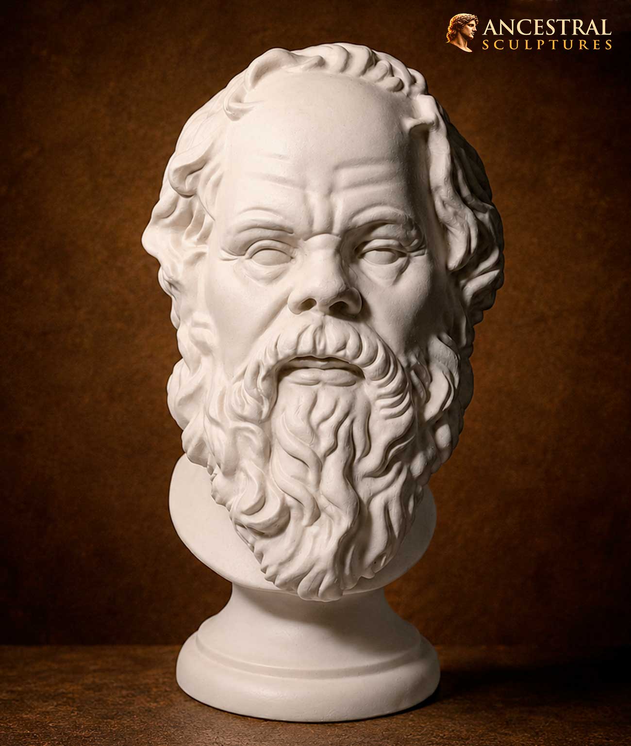 Socrates Bust from the Louvre Museum | Ancient Greek Philosopher Sculpture after Lysippos | Classical Hellenic Artwork